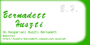 bernadett huszti business card